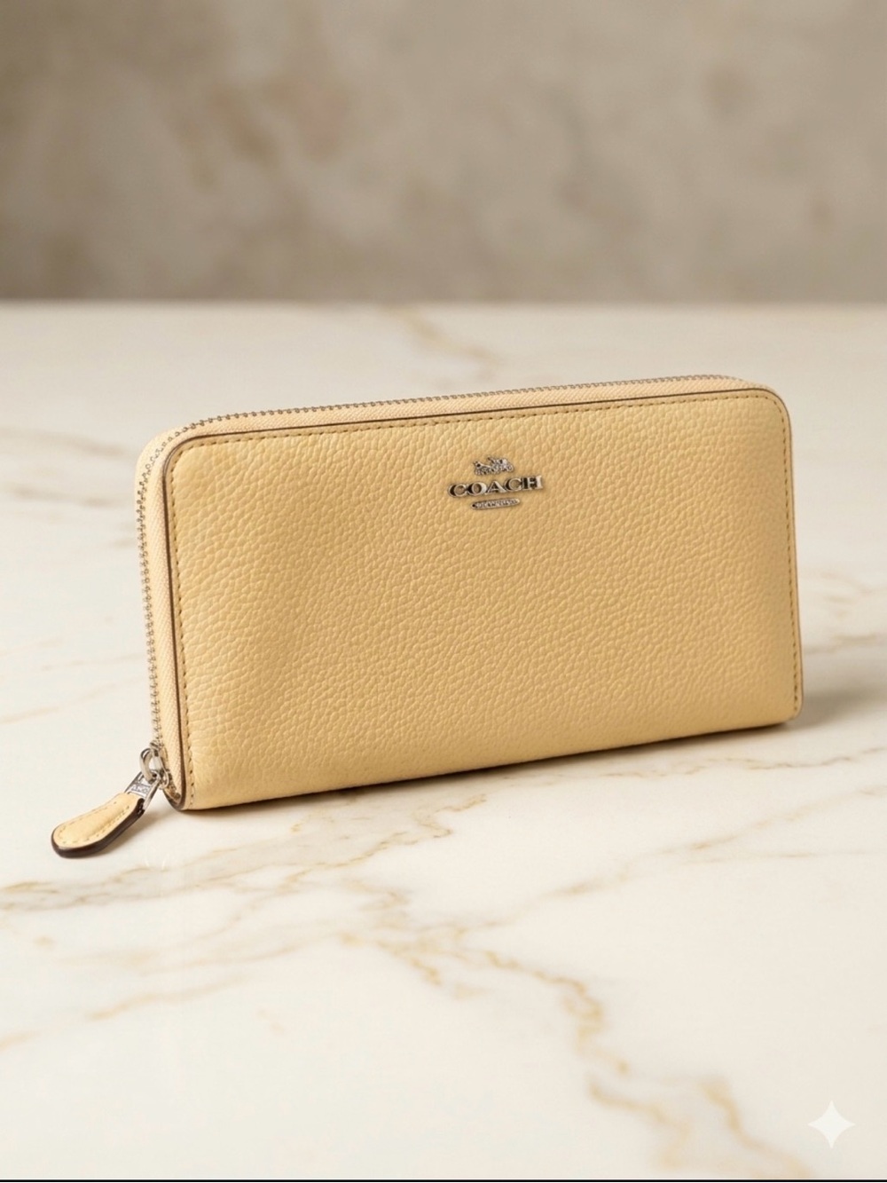 Coach Pebbled Zip Wallet